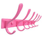 SKOLOO Coat Rack Wall Mounted - 6 Hooks, Heavy Duty, Stainless Steel, Metal Wall Hangers, Sturdy Coat Hooks for Hanging Coats, Jacket, Clothes, Hat, Pink - color: Pink, size: 6 Hook(1 Pack)