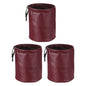 HARFINGTON 3 Packs Car Trash Can 0.9 Gallon Foldable Leak-Proof Garbage Organizer Portable Hanging Waterproof Truck Trash Bins for Van Automotive Vehicle Front Seat, Red - color: Red