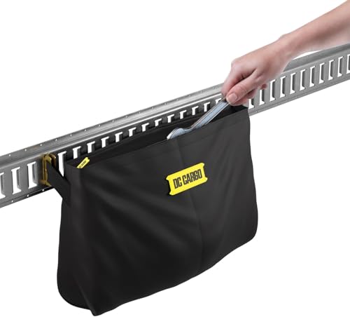 DC Cargo Mall E-Track Storage Bag for Trailers - Heavy-Duty 14 in x 24 in Canvas Zippered E-Track Bag - Weight Capacity 50 lb. - E-Track Accessories - 2 pack - size: 2-pack