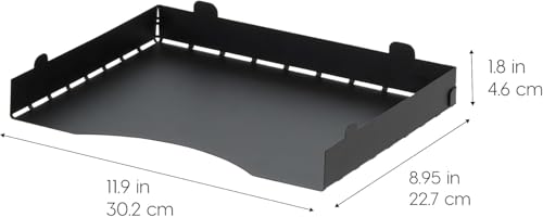 IRIS USA Metal Letter Tray Paper Organizer, 4 Pack, For Letter/A4 File Holder Paperwork Document, Stackable Desktop File Organizer Tray Paper Basket Rack for Office Supplies Home Work, Black - size: 4 - Pack, style: Tray