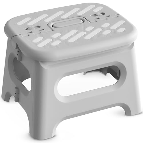 Lock 'n Step 8.6” Folding Step Stool for Toddler Potty Training, Holds Adults up to 200 lbs – Safety Lock Prevents Pinching - Jool Baby | Slip-Resistant Surface for Toddlers & Adults – Holds Up to 200 lbs