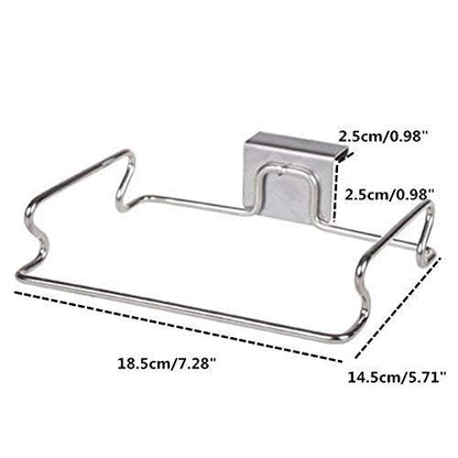 Metal Hanging Garbage Bags Rack Kitchen Wash Cloth Towel Storage Holders Wall Hanging Cupboard Cabinet Stand Organizer Shelf