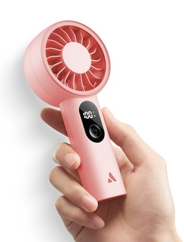 Aecooly Mighty Portable Fan, Powerful Handheld Fan, USB Rechargeable [10H Max Cooling Time], Mini Personal Battery Powered, Pocket for Travel, Summer, Gifts for Women, Girls -Pink - color: Pink, size: 1 Pack