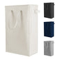 Odonata Slim Laundry Hamper Handles Collapsible Laundry Basket Thin Dirty Clothes Basket Narrow Laundry Bag Foldable Dirty Hamper 45L (Beige) - color: Beige
