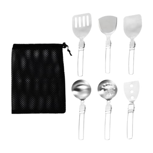 kowaku Camp Cooking Utensil Set Cookware Kit Cooking Organizer Portable Camping Kitchen Utensil Set for Travel Hiking Picnic Parties