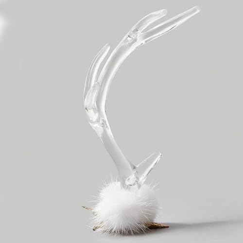 2PCS Clear Christmas Antler Hair Clip Festival Headwear For Woman Kids Bangs Taking Photo Shopping Travel Anti Slip Reindeer Antler Hair Clips Reindeer Hair Clips Reindeer Antler Hair Clips Kids Hair