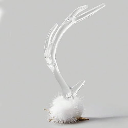 2PCS Clear Christmas Antler Hair Clip Festival Headwear For Woman Kids Bangs Taking Photo Shopping Travel Anti Slip Reindeer Antler Hair Clips Reindeer Hair Clips Reindeer Antler Hair Clips Kids Hair