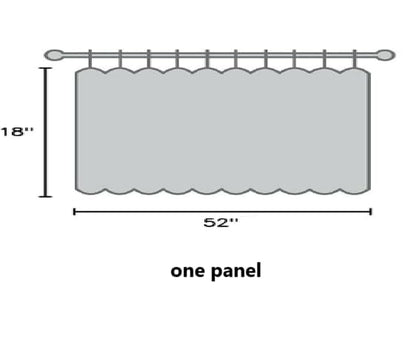 H.VERSAILTEX Blackout Curtain Valances for Kitchen/Bathroom - Thermal Insulated Window Valances for Living Room/Bedroom Rod Pocket Short Curtain 1 Panel, 52x18 inch, Geo in Dark Denim and Grey - color: Geo in Dark Denim and Grey
