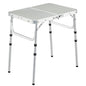 REDCAMP Small Camping Table 2 Foot, Portable Aluminum Frame Folding Table Adjustable Height Lightweight for Picnic Beach Outdoor Indoor, White 24 x 16 inch (3 Heights) - size: 2-Feet (3 heights 10"/19"/26")
