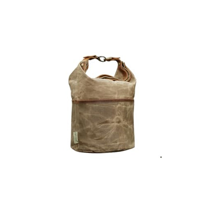 Camping Cookware Storage Bag, Canvas Camp Kitchen Organizer for Cooking Utensils, Pots, Pans & Mess Kit – Heavy-Duty Water-Resistant Outdoor Storage Case M - size: M
