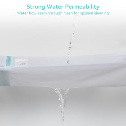 OTraki Mesh Laundry Bag for Delicates 12x16 inch Small Laundry Wash Bags for Washing Machine with Reinforced Zipper for Delicates Bra Socks Underwear, Don't Drying, Melting 140-176℉ White | Laundry Wash Bags for Washing Machine with Reinforced Zipper for