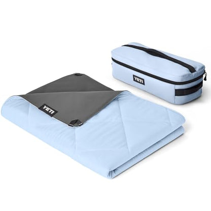 YETI Lowlands Blanket, Multi-Use Blanket with Travel Bag - color: Big Sky Blue