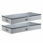 VEVOR Under Bed Storage with Clear Lids, 33.5 x 16.9 x 4.7 Inch, 45L Large Underbed Clothes Storage Containers, Low Profile Under Bed Drawer Shoe Organizer Bins Box for Blanket Shoe Bedroom, 2 Pack - style: B