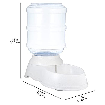 Amazon Basics Gravity Pet Water Dispenser for Cat and Dog, Easy to Clean, 135.3fl.oz Capacity, Small - size: Small, style: Waterer