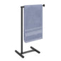 Livabber L-Shape Hand Towel Holder Stand, Metal Hand Towel Rack Modern Countertop Hand Towel Ring Standing Towel Bar for Bathroom Kitchen Vanity (Black)