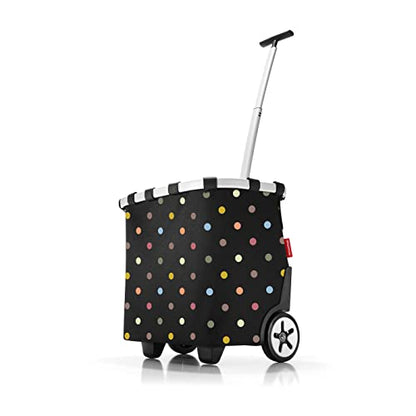 reisenthel carrycruiser dots - Portable Shopping Trolley with Sturdy Aluminum Frame, Shoulder Strap and Removable mesh Inner Bag -Water-Repellent - color: Dots