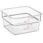 Cambro Food Storage Container - Classic Series Square - 2 QT (Quart) - Commercial Grade for Food Prep (Clear) - size: 2 QT