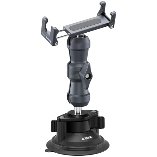 Suction Cup Car Phone Holder, Phone Mount for Windshield/Dashboard with 25mm Ball Head & Aluminum Magic Arm, 360° Rotatable for iPhone/Samsung/Android, Fits Phone Width 2.56-3.74"(KPS-09) - color: KPS-09