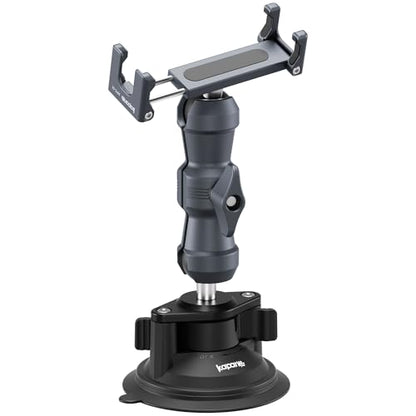 Suction Cup Car Phone Holder, Phone Mount for Windshield/Dashboard with 25mm Ball Head & Aluminum Magic Arm, 360° Rotatable for iPhone/Samsung/Android, Fits Phone Width 2.56-3.74"(KPS-09) - color: KPS-09