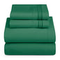 Hearth & Harbor Twin Size Sheets - 3 Piece Bed Sheet Set, Hotel Luxury Double Brushed Bed Sheets - Extra Soft Bedding Sheets & Pillowcases, Twin, Hunter Green - color: Hunter Green, size: Twin