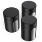 Glass Storage Jar (6 oz), 3 Pack Premium Smell Proof Visual Container with Child Resistant Cap, Small Waterproof Bottle Multipurpose Container for Coffee Teas Herbs Spices(180ml) - size: 3 Pack 6 oz