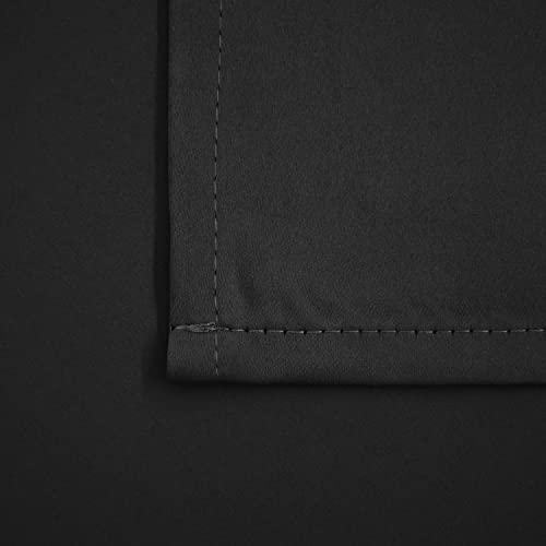Pickluc Blackout Kitchen Curtain 24 Inches Long, Rod Pocket Cafe Tier Curtains for Small Window Treatment in Living Room, Basement, RVs, Cabinets, 2 Panels, W24 X L24 Inch, Black - color: Black, size: 24"W x 24"L (Pack of 2)