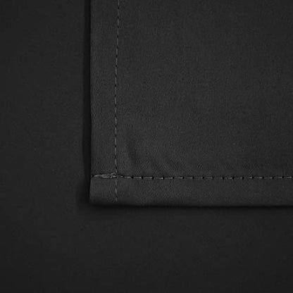Pickluc Blackout Kitchen Curtain 24 Inches Long, Rod Pocket Cafe Tier Curtains for Small Window Treatment in Living Room, Basement, RVs, Cabinets, 2 Panels, W24 X L24 Inch, Black - color: Black, size: 24"W x 24"L (Pack of 2)
