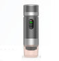 Portable Coffee Maker KF-JN-03 with Digital Display & 20 BAR Pressure – Hot & Cold Brew, Compatible with Coffee Grounds and Capsules, Compact Single-Serve Design with Transparent Cup & 60ml Tank - color: Silver