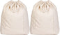 Canvas Laundry Bags - Extra Large, Heavy Duty, 100% Cotton Laundry Bag with Straps, Handles, and Drawstring - College Dorm Laundry Bag in XL Size - Washable, Foldable Laundry Basket Liner (2 Pack)