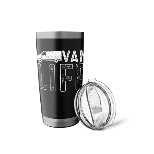 Vanning Vanlife Van Life Stainless Steel Insulated Tumbler - color: Black
