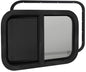 NOVINO Cargo Trailer Windows,18" Wx15 H RV Windows for Cargo Trailer/Camper/Travel Trailer with Trim Ring,Horizontal Sliding Replacement Fit 15/16" or 1-3/8" Thick Wall,Allow Error 1/16”,DOT Approved - size: 18"W x 15"H