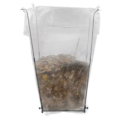 Trash Bag Holder, Metal Garbage Bag Holder, 30-45 Gallon Portable Trash Bag Holder Stand, Multi-use Leaf Bag Holder for Yard, Camping, Party, Wedding - color: BlackA-1PC