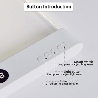 White Smart Led Reading Light, Book Light Treasure Box, Rechargeable Clear LED Flat Reading Light with 3 Colors & Timer, Doodleable Study Lamp, The Quiet Reader's Dream Lights - color: White