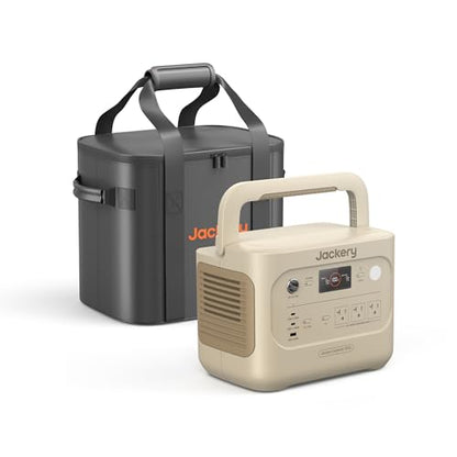 Jackery Explorer 1000 v2 Portable Power Station with Size M Carrying Case, 1070Wh LiFePO4 Battery, 1500W AC Output, 1 Hr Fast Charge, for Camping, Road Trips, Emergency (Dune White) - style: E1000v2+Carrying Bag(Dune White)