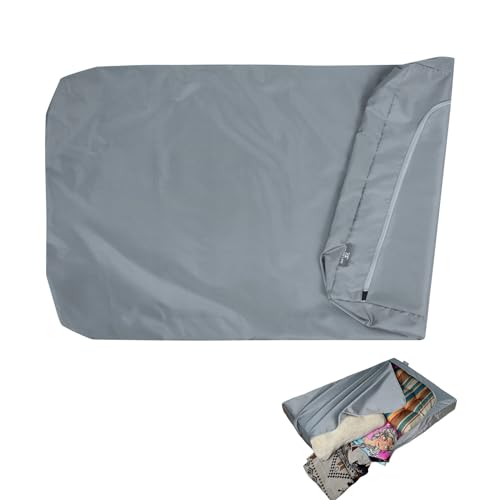 Explore Land Scratch Resistance Dog Bed Cover Canvas Washable Dog Crate Pad Replacement Cover, 48Lx36Wx4H inch, Charcoal - color: Deep Gray, size: 48”Lx36”Wx4”H