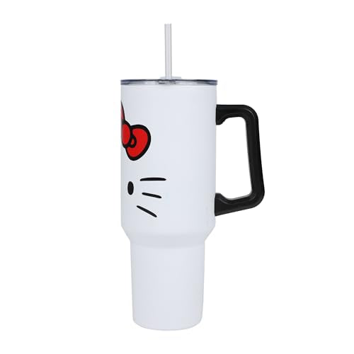 Bioworld Hello Kitty 40 Oz. Stainless Steel Tumbler With Leak-Proof Lid - color: Hello Kitty Face