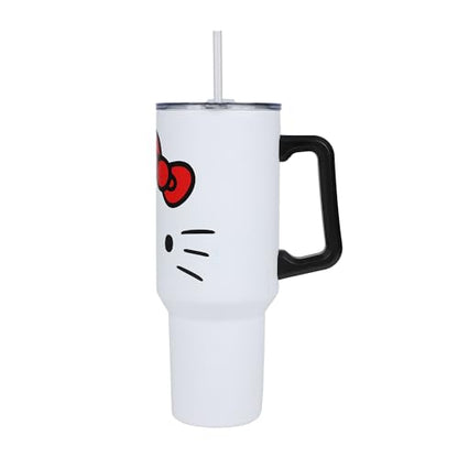 Bioworld Hello Kitty 40 Oz. Stainless Steel Tumbler With Leak-Proof Lid - color: Hello Kitty Face