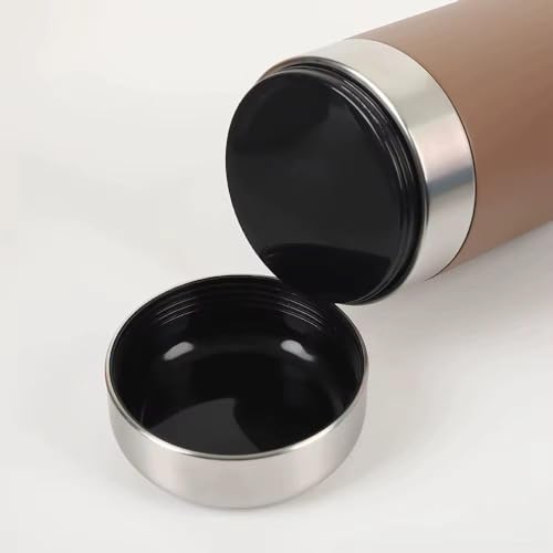 3-in-1 Dog Water Bottles with Food & Water Bowls – Insulated Stainless Steel 32oz Travel Bottle for Walking, Hiking & Outdoor Adventures (Black) - color: Black