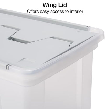 STAPLES Wing Lid File Totes, Letter Size, Clear, 2/Pack - color: Clear, size: 2 Pack, style: Box (Wing Lid)