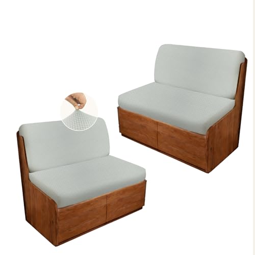 RV Dinette Cushion Covers,4PCS Corn Grid RV Couch Cover,Camper Cushion Covers,Camper-rv Sofa Cover for Couch,Bench Seat & Dinette Booth Cushions(Light Grey,[39.4" to 49.2"]×[19.7" to 25.6"]) - color: Corn Grid/Light Grey/4pcs