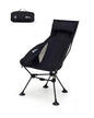 MOBI GARDEN High Back Camping Chair, 400lb Heavy Duty Portable Folding Chair with Adjustable Headrest, Ultralight Moon Chair with Universal Anti-Sinking Feet and Side Pocket for Beach, Hiking, Picnic
