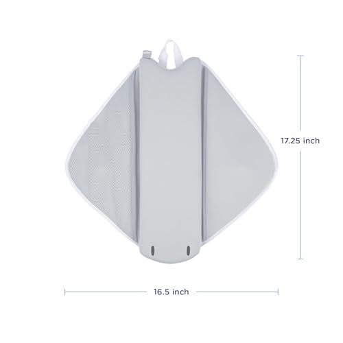 Ubbi Cushioned Kneeler Pad for Baby and Toddler Bath Time, Non-Slip Parent Knee Cushion, Easy-Clean Bath Accessory, Gray Stingray - style: Elbow Rest