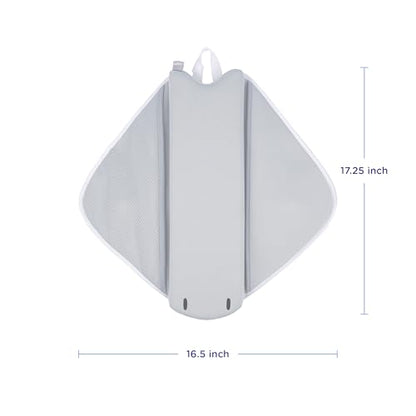 Ubbi Cushioned Kneeler Pad for Baby and Toddler Bath Time, Non-Slip Parent Knee Cushion, Easy-Clean Bath Accessory, Gray Stingray - style: Elbow Rest