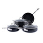 All-Clad Hard Anodized Expert Nonstick Cookware Set, -7 Piece Pots and Pans Set, Induction, OvenSafe 500F - Includes Frying Pans, Saucepan, Sauté-Pan, Stockpot, Professional Cookware - Black - size: 7 Piece Cookware Set