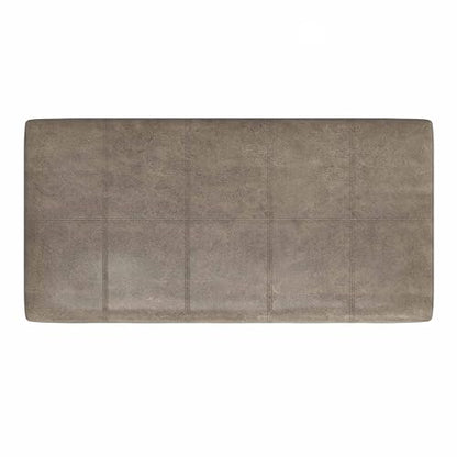 SIMPLIHOME Dover Storage Ottoman Bench - 36 inch Wide Upholstered Vegan Leather Rectangular Lift-Top Ottoman in Distressed Smoky Grey Brown, Contemporary Bench for Living Room with Safety Hinges - color: Distressed Smoky Grey Brown