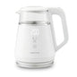 OVENTE 1L Small Electric Kettle with 5 Temperature Preset, Digital Display, 5Hr Keep Warm, Auto Shut-Off, Double-Wall Cool Touch Exterior, Borosilicate Glass,1500W BPA Free Water Boiler, White KD95W - color: White