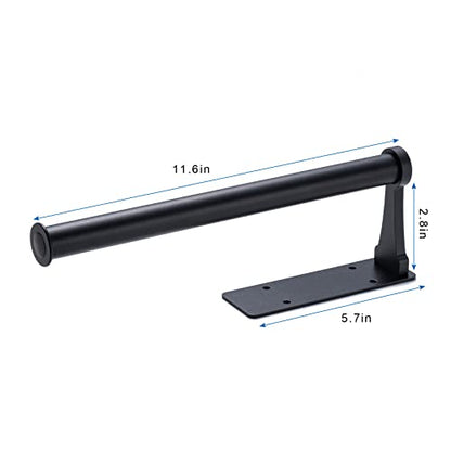 Honmein Paper Towel Holder, Aluminum Alloy Paper Towel Holders, Stylish Wall Mount and Under Cabinet Paper Towel Holders for Easy Access (Black) - color: Black-aluminum