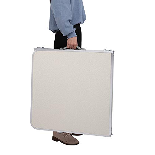 3/4/6 Foot Plastic Folding Table,Adjustable Foldable Table with Carrying Handle,Outdoor Picnic Party Table for Camping,Wedding,Kitchen,Beach,Straight Legs - White (White, 6ft) - size: 6ft