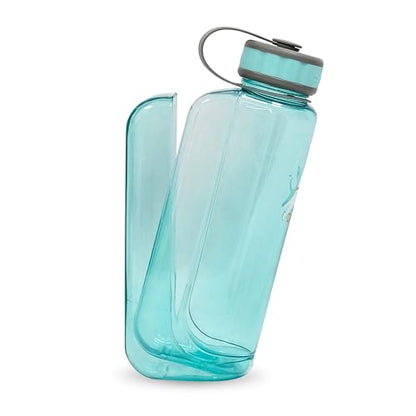 OllyDog OllyBottle Tritan Water Bottle with Detachable Dog Bowl | BPA Free Leakproof | 34oz | Share Water with Your Dog | Hiking Travel Camping (1L, Aqua Blue) - color: Aqua Blue, size: 1L