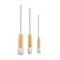 HIC Kitchen Soft-Tip Cleaning Brushes, Non-Scratch Microfiber with Boar Head Bristles, Set of 3 Sizes